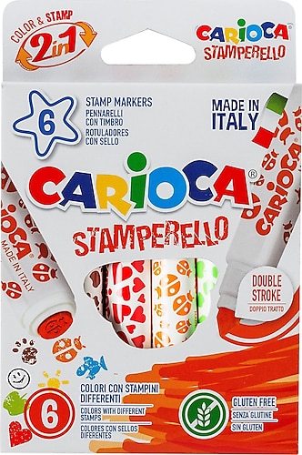 Carioca Stamperello Damgalı 6'lı Keçeli Kalem Seti