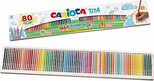 Carioca Tita Maxi Gökkuşağı 80'li Kuru Boya Seti