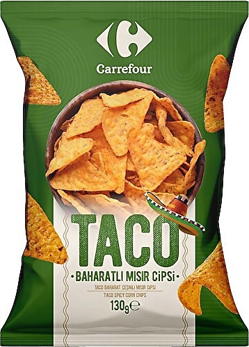 Carrefour Taco Baharatlı Mısır Cipsi 130 gr