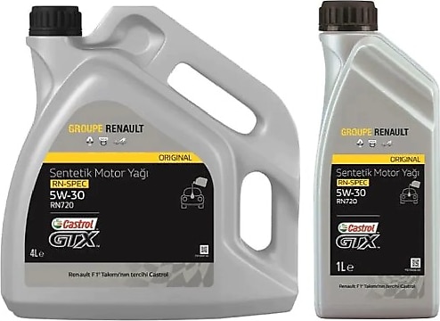 Castrol GTX RN-Spec RN720 5W-30 4+1 lt Motor Yağı