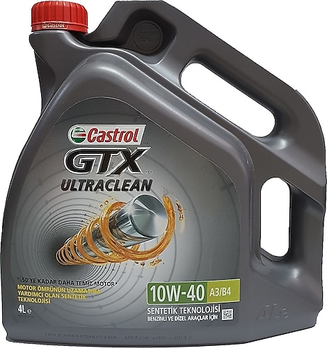 Castrol GTX Ultraclean 10W-40 A3/B4 4 lt Motor Yağı
