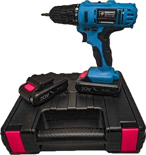 CatPower E5102 20 V Çift Akülü 1.5 Ah Matkap