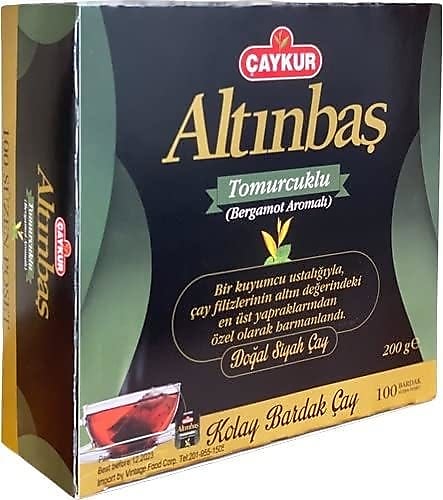 Çaykur Altınbaş Tomurcuklu 2 gr 100'lü Bergamotlu Bardak Poşet Çay