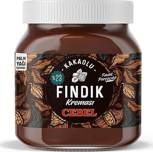 Cebel Parçacıklı Kakaolu Fındık Kreması Cam 700 gr