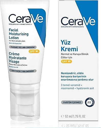 Cerave 30 Faktör Nemlendirici Yüz Kremi 52 ml