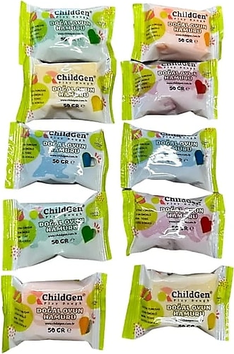 ChildGen Doğal Oyun Hamuru -10'lu Minipack - (10x50gr)