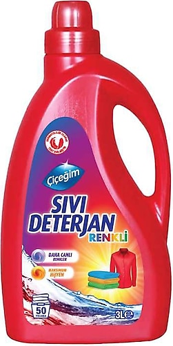 Çiçeğim Renkliler için Sıvı Deterjan 3 lt