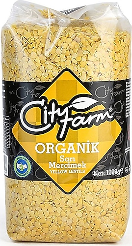 City Farm Organik Sarı Mercimek 1 kg