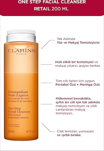 Clarins Tek Adımda Makyaj Temizleyici 200 ml