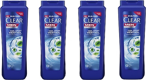 Clear Men Cool Sport Menthol 485 ml 4 Adet Şampuan