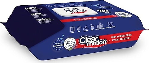 Clear Motion Lavanta Yağlı Yüzey Temizlik Havlusu 100 Yaprak