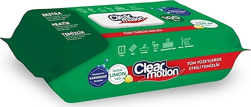 Clear Motion Limon Yağlı Yüzey Temizlik Havlusu 100 Yaprak