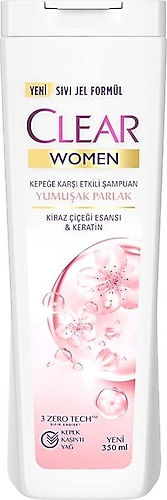 Clear Women Yumuşak ve Parlak Kiraz Çiçeği Kepeğe Karşı Şampuan 350 ml