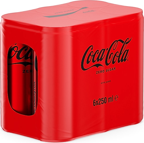 Coca Cola Zero Sugar 250 ml 6'lı