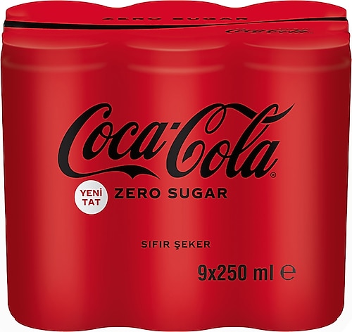 Coca Cola Zero Sugar 250 ml 9'lu