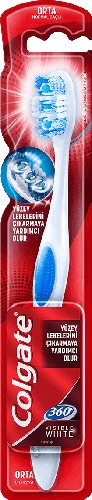 Colgate 360 Visible White Beyazlatıcı Orta Diş Fırçası