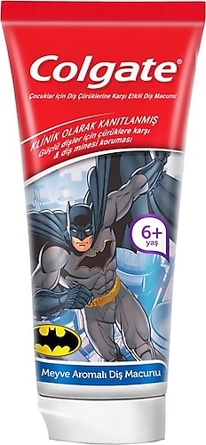 Colgate Batman Meyve Aromalı 6+ Yaş Florürsüz Çocuk Diş Macunu 75 ml