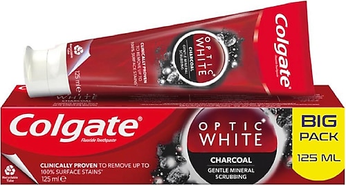 Colgate Optic White Aktif Kömür Beyazlatıcı Florürlü Diş Macunu 125 ml