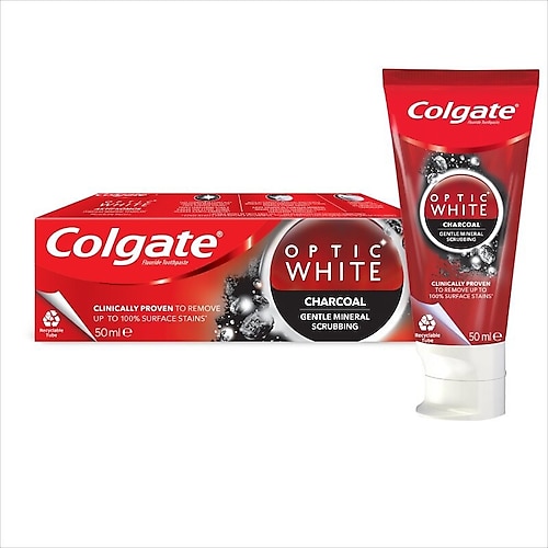 Colgate Optic White Aktif Kömür Beyazlatıcı Florürlü Diş Macunu 50 ml