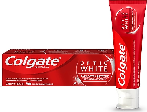 Colgate Optic White Parıldayan Beyazlık Florürlü Diş Macunu 75 ml