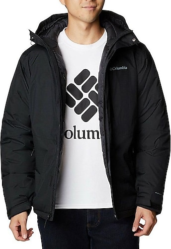 Columbia Oak Harbor Insulated WO6764-010 Kapüşonlu Siyah Erkek Mont