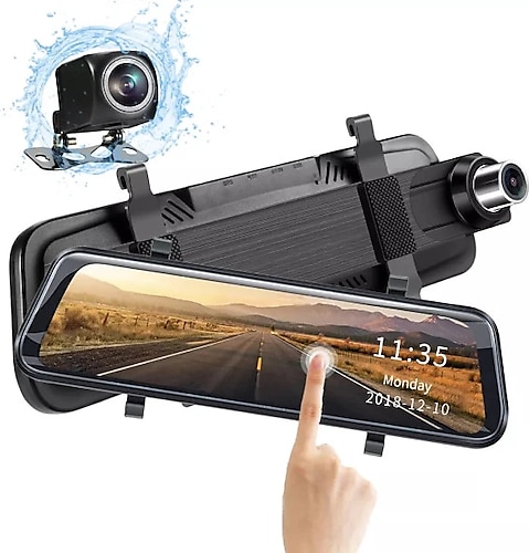 Concord Dikiz Aynası Araç Kamerası 10" Ekran (Tam Ekran) Full Hd 1080P Ekranlı + Geri Görüş Kamerası Türkçe