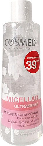 Cosmed Micellar Ultrasense 400 ml Makyaj Temizleme Suyu