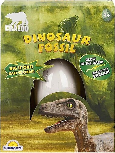 Crazoo Karanlıkta Parlayan Dinozor Yumurtası Kazı Seti