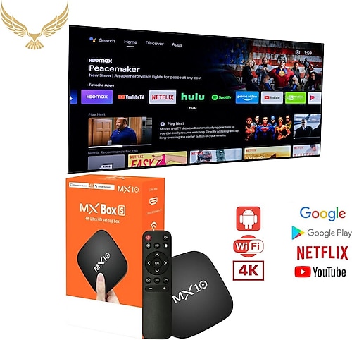 CROW'S TECH Ultra Hd Android Tv Box 4k Android Tv Tv Box Tv Stick Akıllı Tv Medya Oynatıcı Smart Tv Wifi