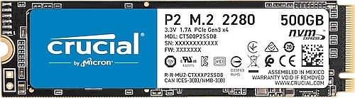Crucial P2 CT500P2SSD8 PCI-Express 3.0 500 GB M.2 SSD