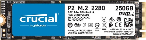 Crucial P2 CT250P2SSD8 PCI-Express 3.0 250 GB M.2 SSD