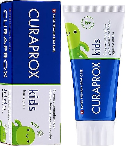 Curaprox Enzycal Nane Aromalı 6+ Yaş Florürlü Çocuk Diş Macunu 60 ml