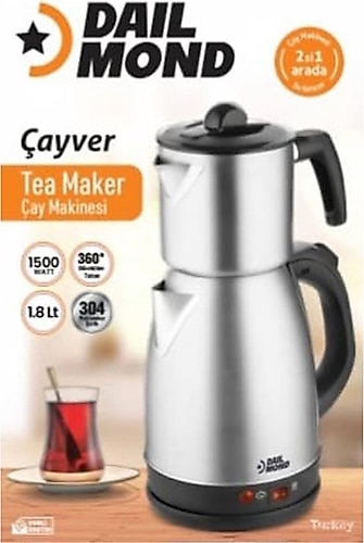 Dailmond Çayver Elektrikli Çay Makinesi Paslanmaz Çelik Su Isıtıcı