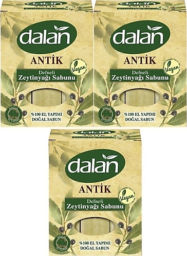 Dalan Antik Zeytinyağlı Defne El Yapımı 6x150 gr 3 Adet Sabun