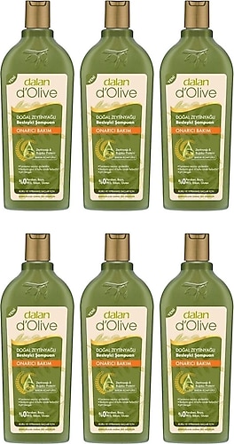 Dalan D'Olive Onarıcı Bakım Doğal Zeytinyağlı Şampuan 400 ml 6 Adet