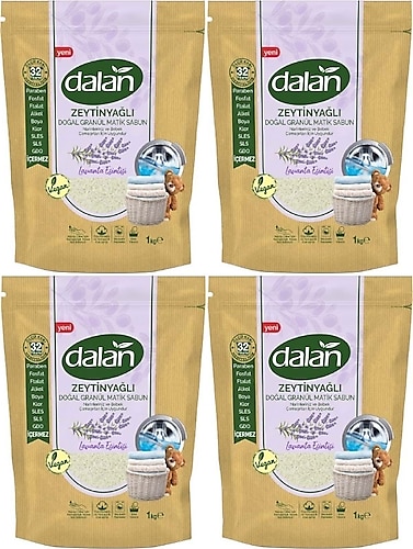 Dalan Zeytinyağlı Lavanta Esintisi Doğal Granül Sabun 1000 gr 4 Adet