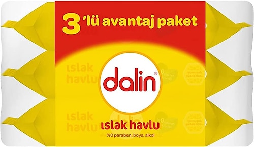 Dalin 56 Yaprak 3'lü Paket Islak Mendil