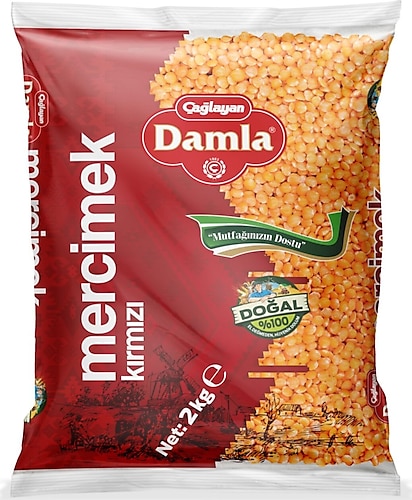 Damla Kırmızı Mercimek 2 kg
