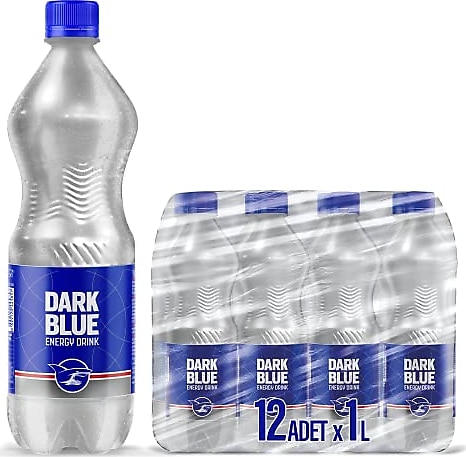 Dark Blue Enerji İçeceği, 1 lt (12'li Paket, 12 adet x 1 lt)