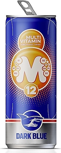 Dark Blue Multivitamin M12 250 ml 12'li Paket Enerji İçeceği