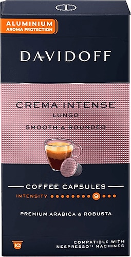 Davidoff Crema Intense Lungo Smooth ve Rounded Kapsül Kahve 10'lu