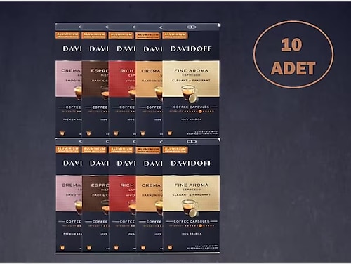 Davidoff Davıdoff 10X10 Adet Kapsul Kahve (Nespresso Uyumlu) Davidoff 5 Cesit