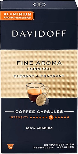 Davidoff Fine Aroma Espresso Elegant ve Fragrant Kapsül Kahve 10'lu