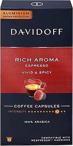 Davidoff Rich Aroma Espresso Vivid ve Spicy Kapsül Kahve 10'lu