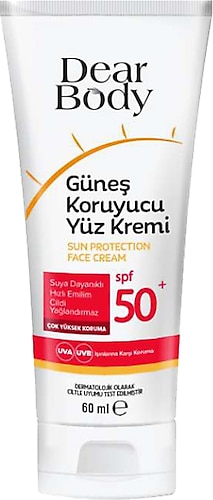 Dear Body 50 Faktör Güneş Kremi 60 ml
