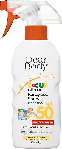 Dear Body 50 Faktör Sprey Çocuk Güneş Kremi 200 ml