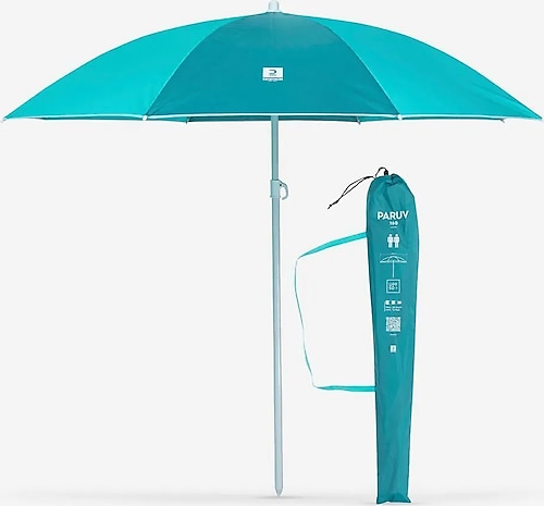 Decathlon Plaj Şemsiyesi - Spf50+ - 2 Kişilik - Mavi/Yeşil - Paruv 160