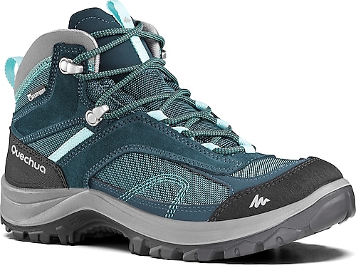Decathlon Quechua Kadın Su Geçirmez Outdoor Bot - Turkuaz - Mh100 Mid