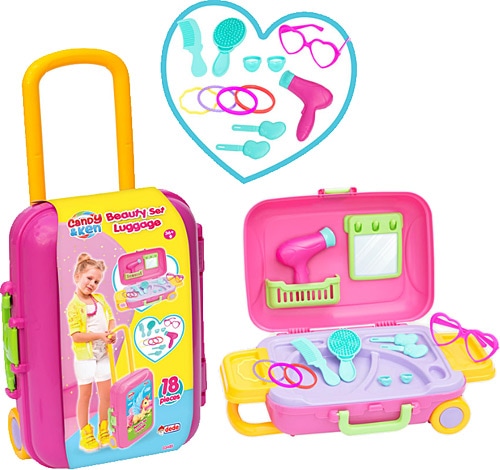 Dede Candy & Ken Oyuncak Güzellik Seti Bavulum 03485