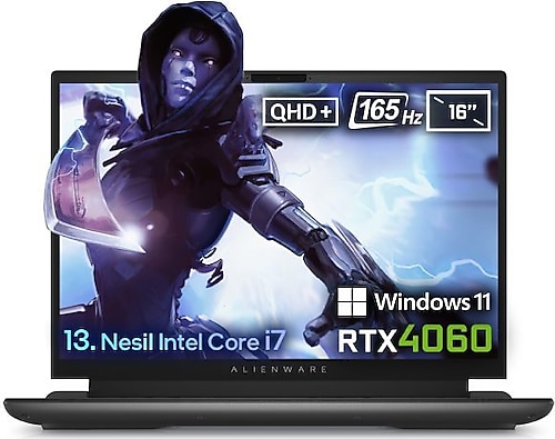 Dell Alienware M16 R1 AWM16I7X60WH i7-13700HX 16 GB 512 GB SSD RTX4060 16" QHD Gaming Laptop
